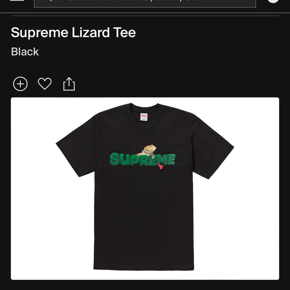 Supreme Lizard Tee Size M $100